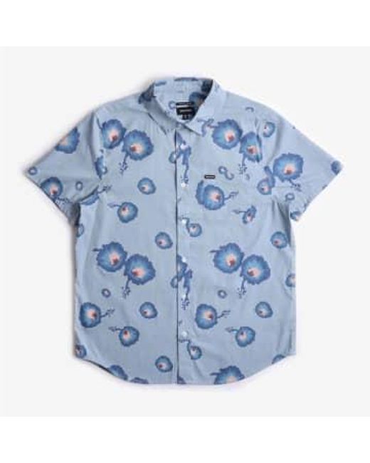 Charter print ss shirt / pacific / coral Brixton pour homme en coloris Blue