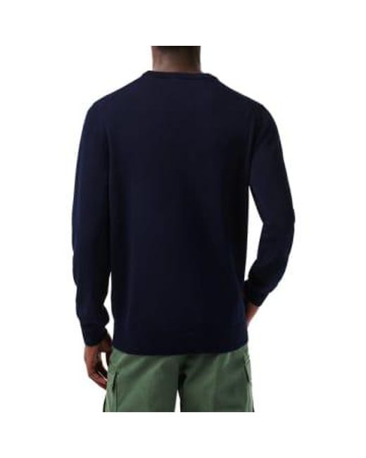 New Cotton Crew Knit AH1985 Lacoste pour homme en coloris Blue