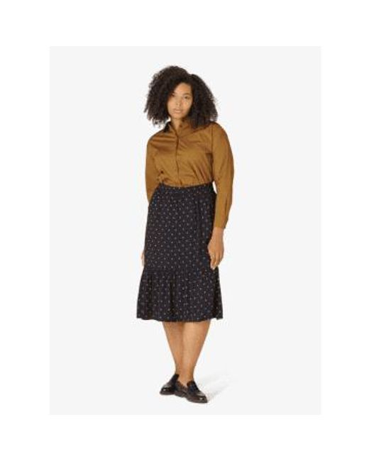 Dotted Moss Skirt In Brown From di Noa in Black