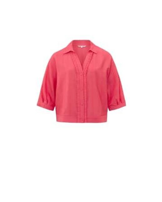 Yaya Red Batwing Blouse With V Neckline