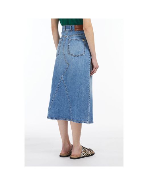Maxmara Fiordi Cotton Denim Skirt 