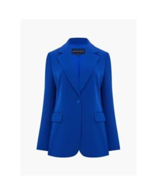 French Connection Blue Echo Single Breasted Blazer-cobalt -75wan Uk 10