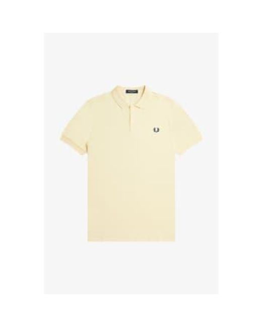 Fred Perry Yellow M6000 Plain Polo Shirt Ice Cream / French Navy M for men