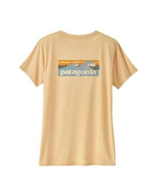 Patagonia Natural T-shirt Capilene Cool Daily Graphic Sandy Melon S