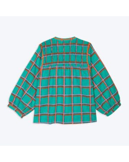 Lowie Green Check Blouse S