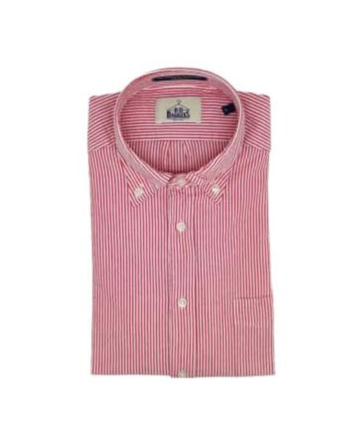 Camicia bradford cotton stripes uomo /red B.D. Baggies de hombre de color Pink