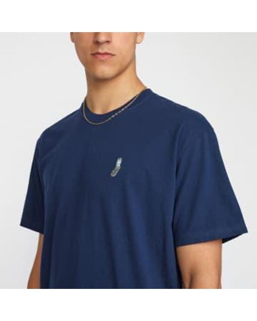 Revolution Blue Navy Melange 1366 Pho Loose T Shirt L for men