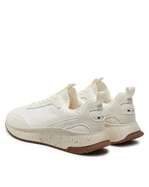 Boss Ttnm evo_runn_acbc weiße trainer mit gesprenkeltem effekt 50517897 100 in White für Herren