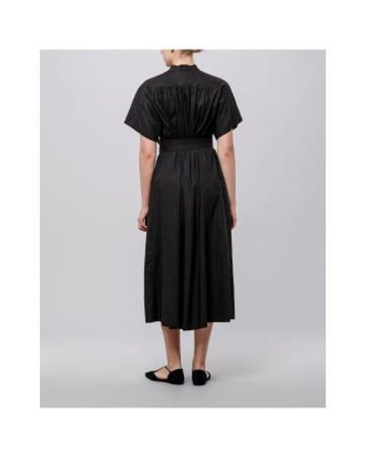 Ciao Button Down Tie Waist Midi Dress di Vanessa Bruno in Black