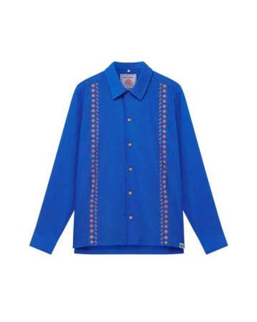 Nile Shirt Sapphire Embroidery di Komodo in Blue da Uomo