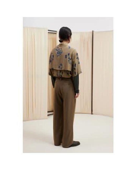 Lemaire Natural One Pleat Pants Taupe Melange 46 for men