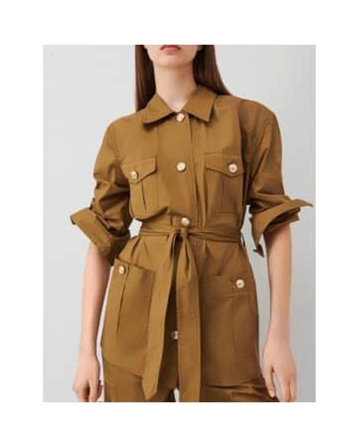 Marella Cabreo Belted Jacket Military di New Arrivals in Natural