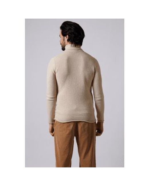 Daniele Fiesoli Brown Loose Turtle Neck Sweater for men
