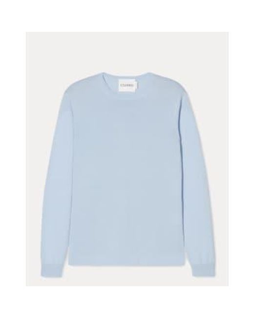 Closed Blue Cotton Mesh Sweater Horizon M for men