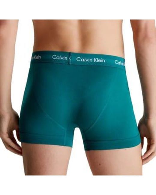 Calvin Klein Gray Cotton Stretch Trunks for men