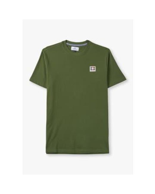 Aquascutum Herren active club check patch t-shirt in army in Green für Herren
