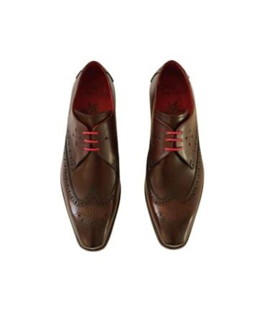 Jeffery West Brown Mahogany Leather Foxy Hendrix Box Brogues 7.5 for men