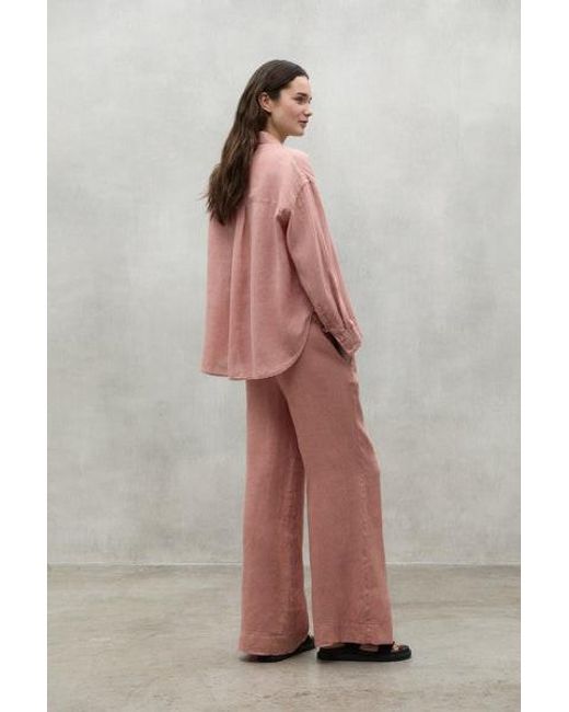 Ecoalf Pink Dusty Mosa Linen Pants