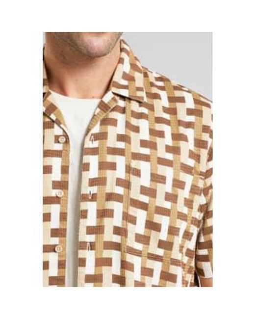 Dedicated Natural Rainy Day Marstrand Weave Shirt / S for men