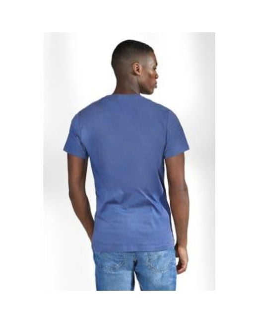 Bread & Boxers Blue Denim Crew Neck Regular T-shirt S for men