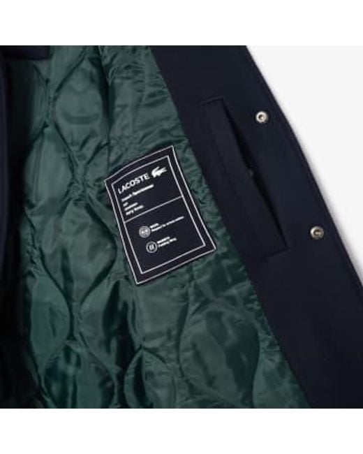 Lacoste Premium Varsity Jacket Badje Navy Blue M for men
