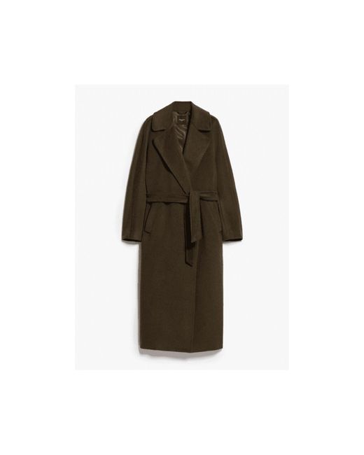 Weekend by Maxmara Brown Tempera Oversized Belted Wool Coat Size: 6, Col: Dark