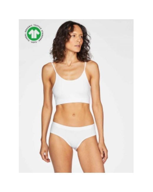 Thought Leah Gots Organic Cotton Jersey Bralette in White