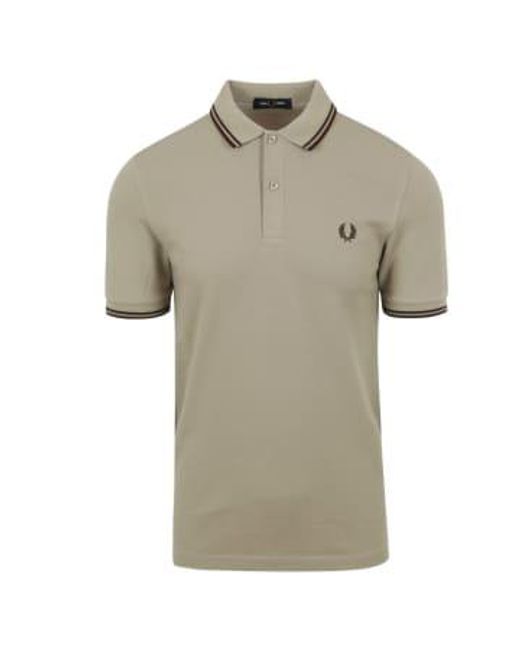 Fred Perry Green Twin Tipped Piqué Polo Shirt L for men