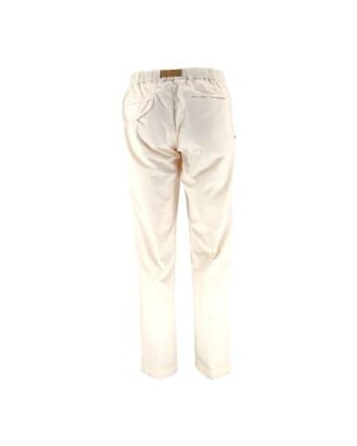 Greg cotton men pantalones crema White Sand de hombre de color Natural