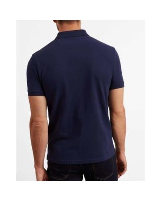 Plain Polo Shirt Navy di Lyle & Scott in Blue da Uomo
