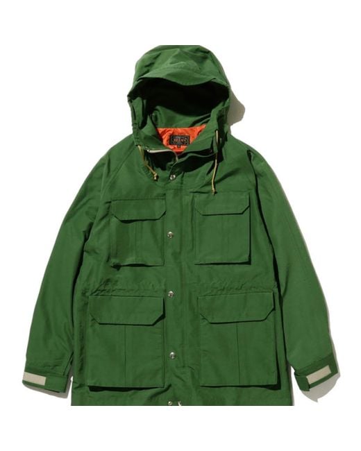 Beams Plus Mountain Parka Jacket 60/40 Cloth Green for men