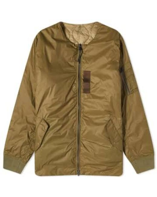 Taion Green X Beams Lights Reversible Ma1 Down Jacket for men