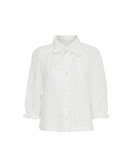 ATELIER White Reve Camilo Shirt With Neck Tie S = 10