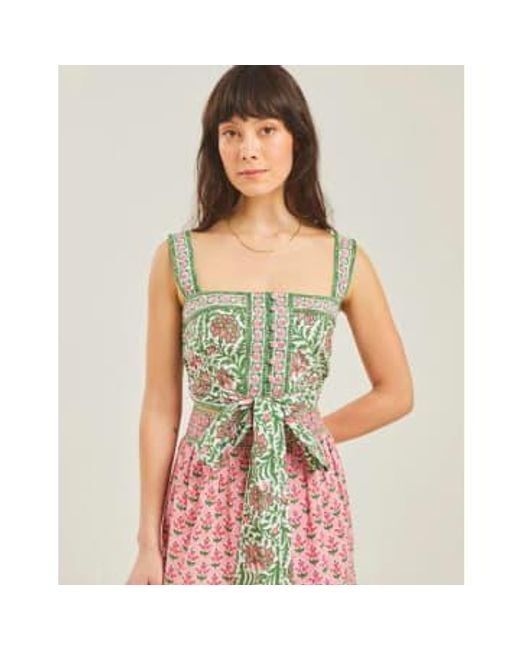 Pink City Prints Green Lucia Top