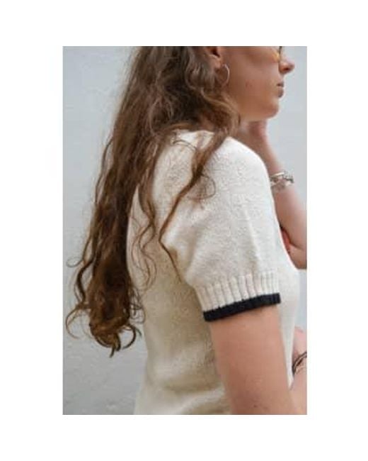 Pullover en tricot Aguste Birch Ichi en coloris White