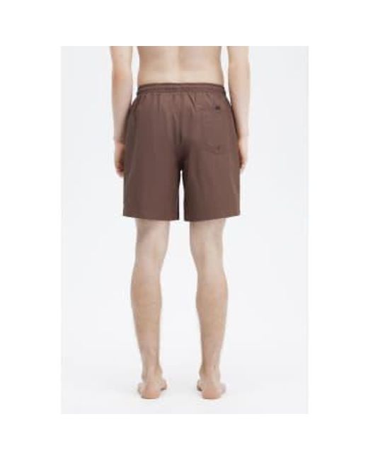 Fred Perry Brown Classic Swimshorts Medium for men