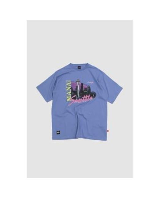 Manastash Blue Recycled Cotton Tee Happy Hour Violet S for men