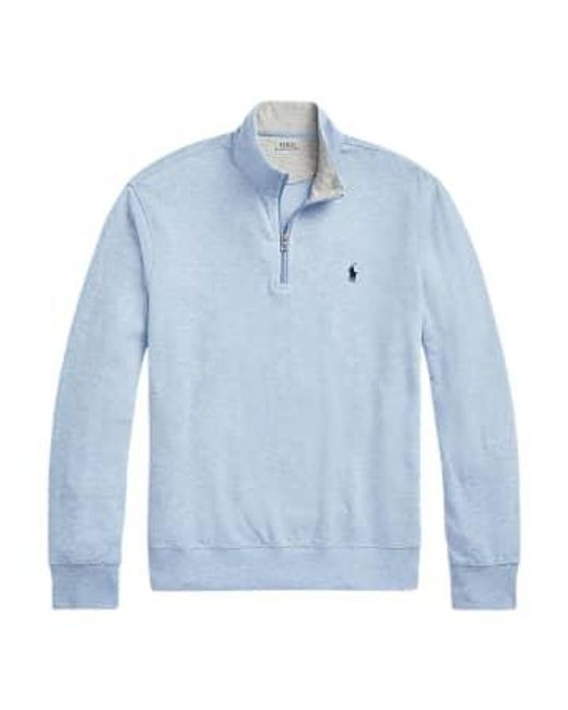 Menswear Luxury Jersey Quarter Zip 1 di Ralph Lauren in Blue da Uomo