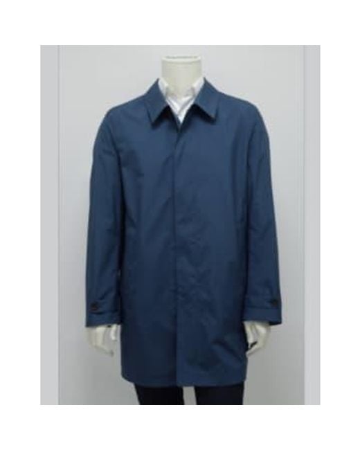 Canali Blue Reversible Lightweight Raincoat 52 for men