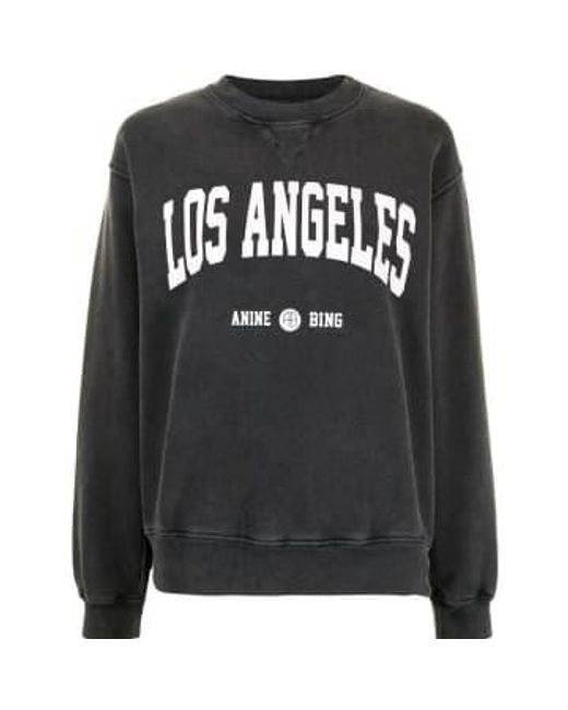 Anine Bing Black Ramona Sweatshirt University Los Angeles Xs / Washed