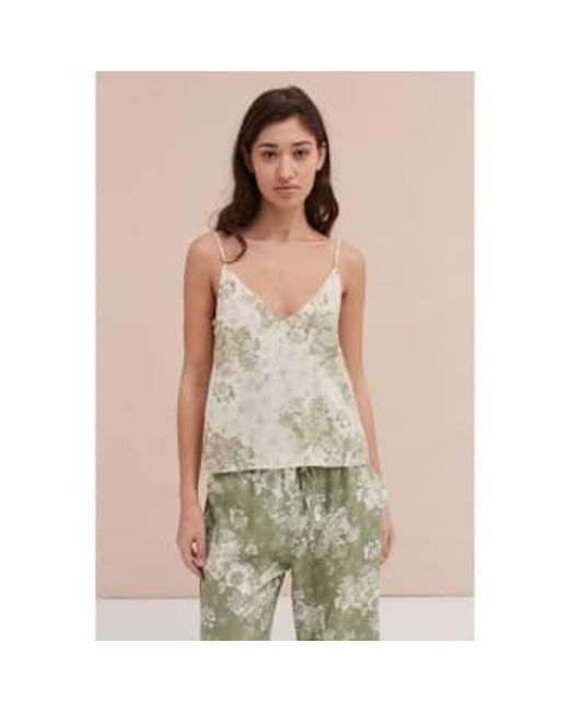 Desmond & Dempsey Natural Flowers Of Time Cami Trouser Set