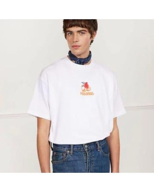 T-shirt surdimensionné la crème citron Percival pour homme en coloris White