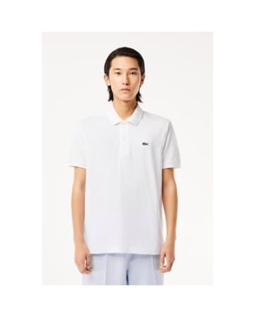 Mens Original L1212 Petit Pique Cotton Polo Shirt 1 di Lacoste in White da Uomo