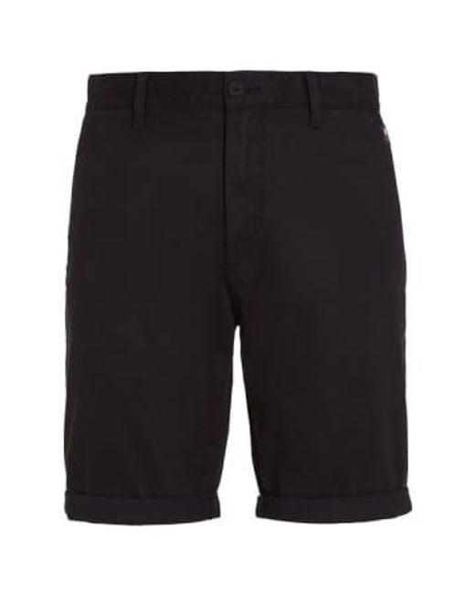 Tommy Hilfiger Black Tommy Jeans Scanton Chino Shorts for men