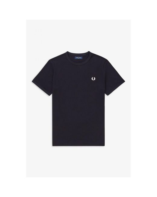 Fred Perry M3519 Ringer T Shirt in Blue for Men | Lyst