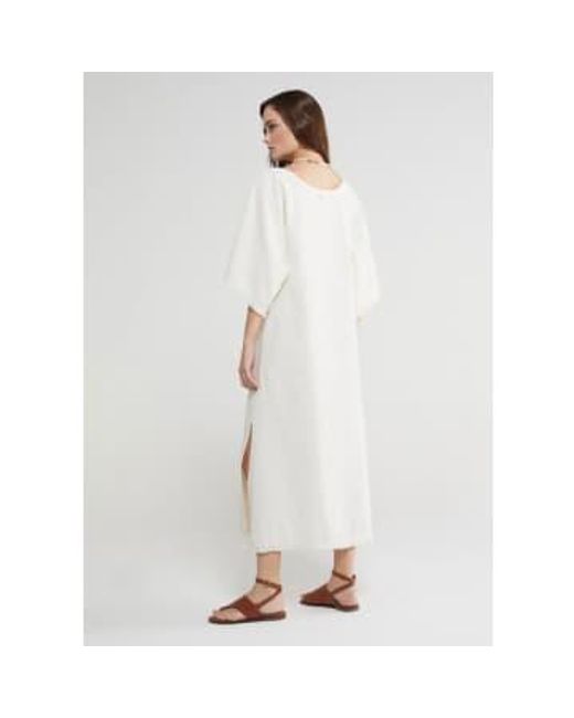Ottod'Ame White Cotton Kaftan Long Dress 8