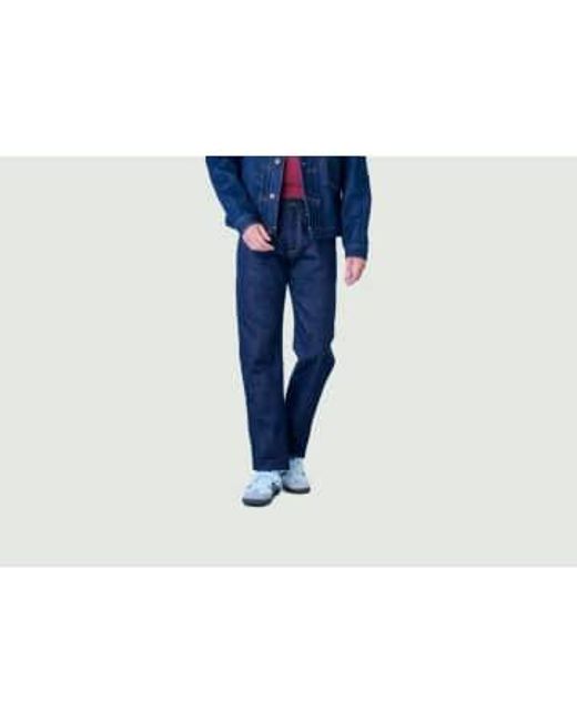 14.8oz algodón americano algodón straight fit jeans clásico Japan Blue Jeans de hombre de color Blue
