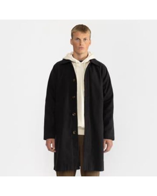 Revolution Black Mac Coat 7819 S for men