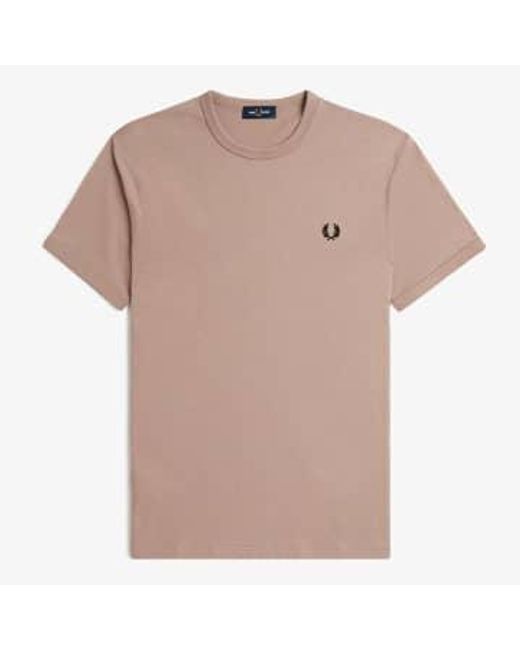 Fred Perry Brown Ringer T-shirt for men