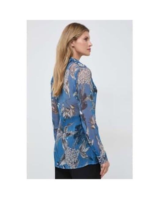 Clouis Shirt Or Phantom Flora Print di Guess in Blue